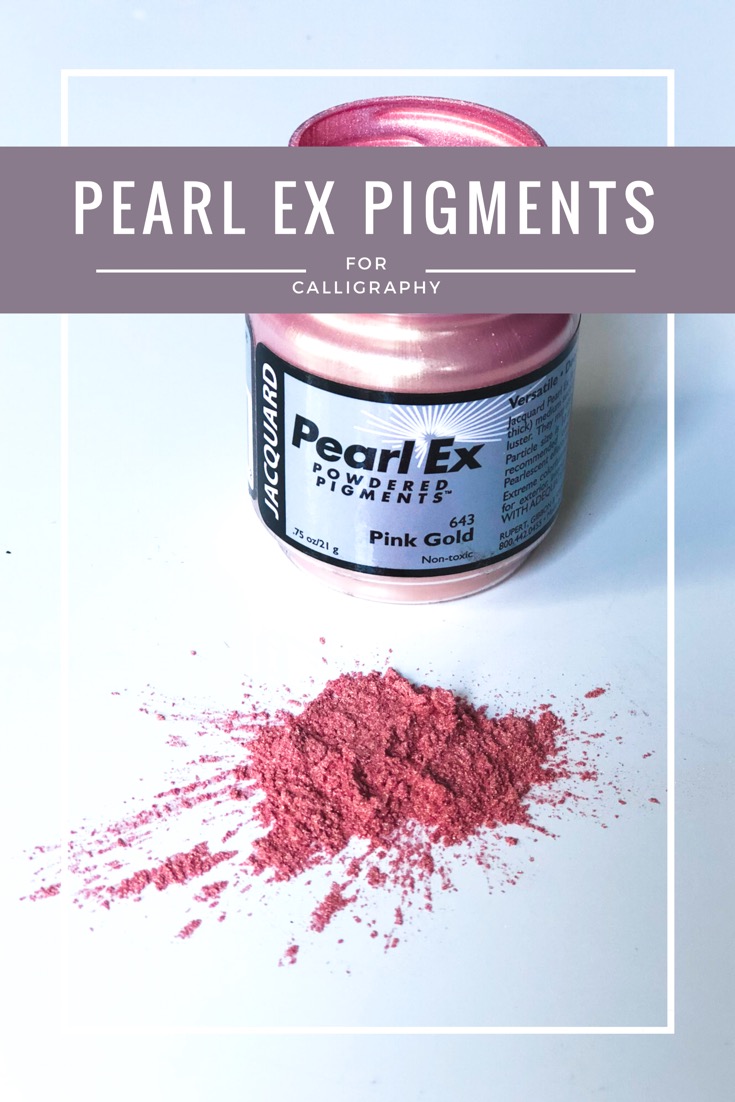 how to use pearl ex powder pigments for calligraphy ink