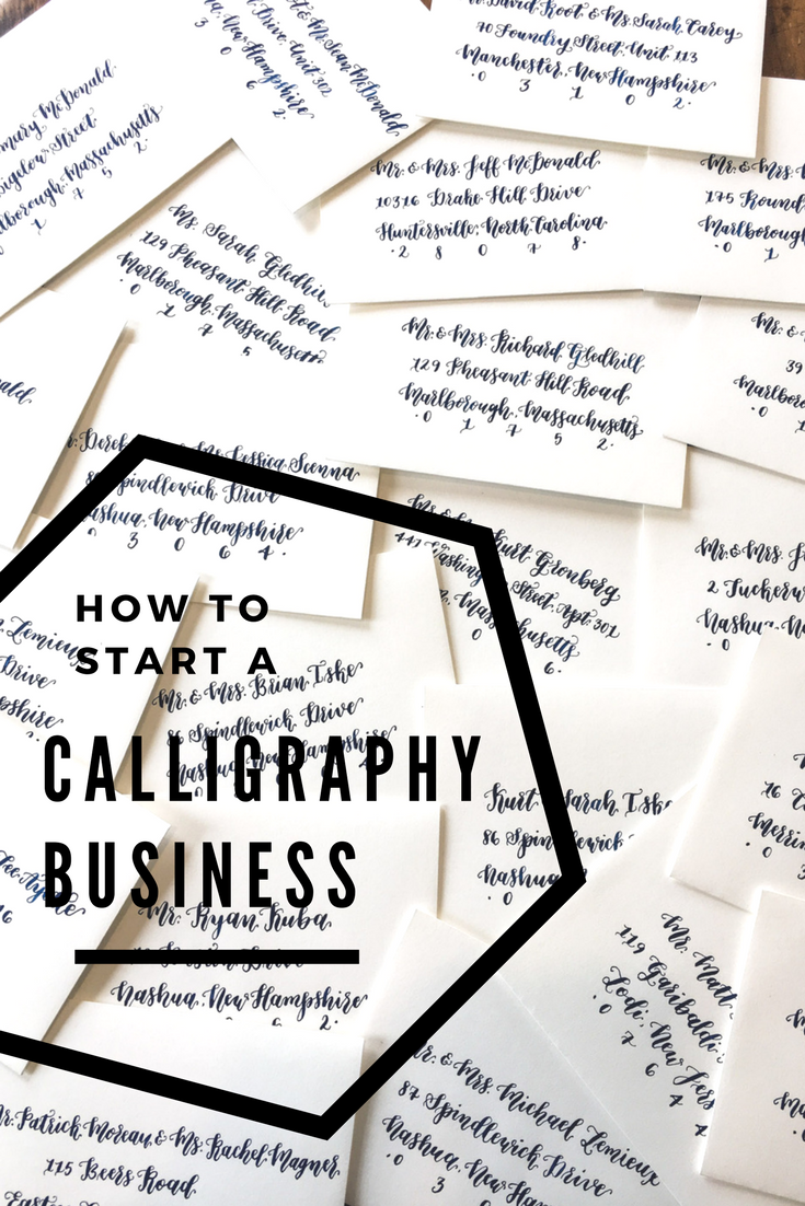 how to start a calligraphy business side hustle