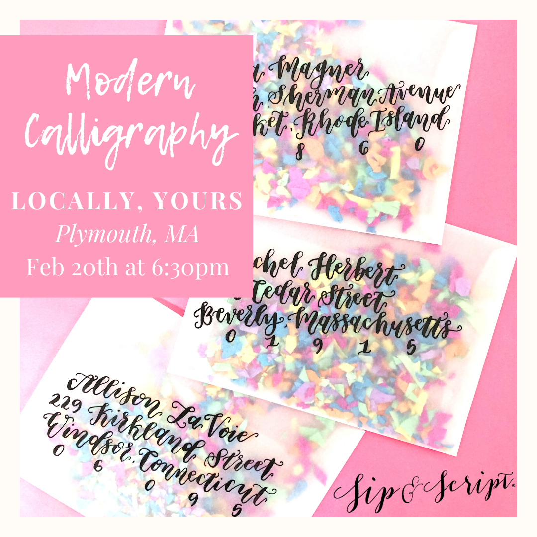 Modern Calligraphy at Locally Yours