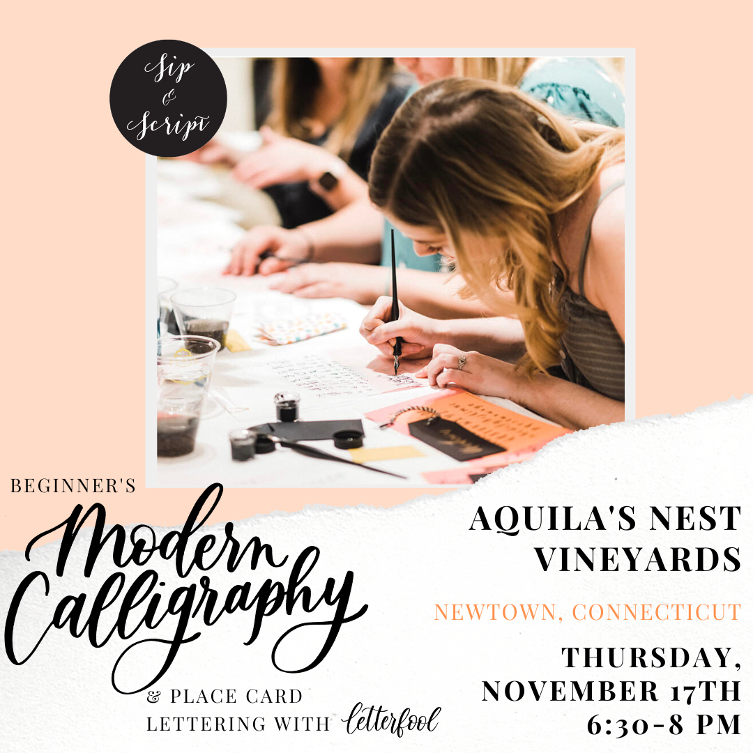 Modern Calligraphy & Place Card Lettering for Beginners at Aquila's