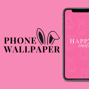Easter Bunny Wallpaper - Pink