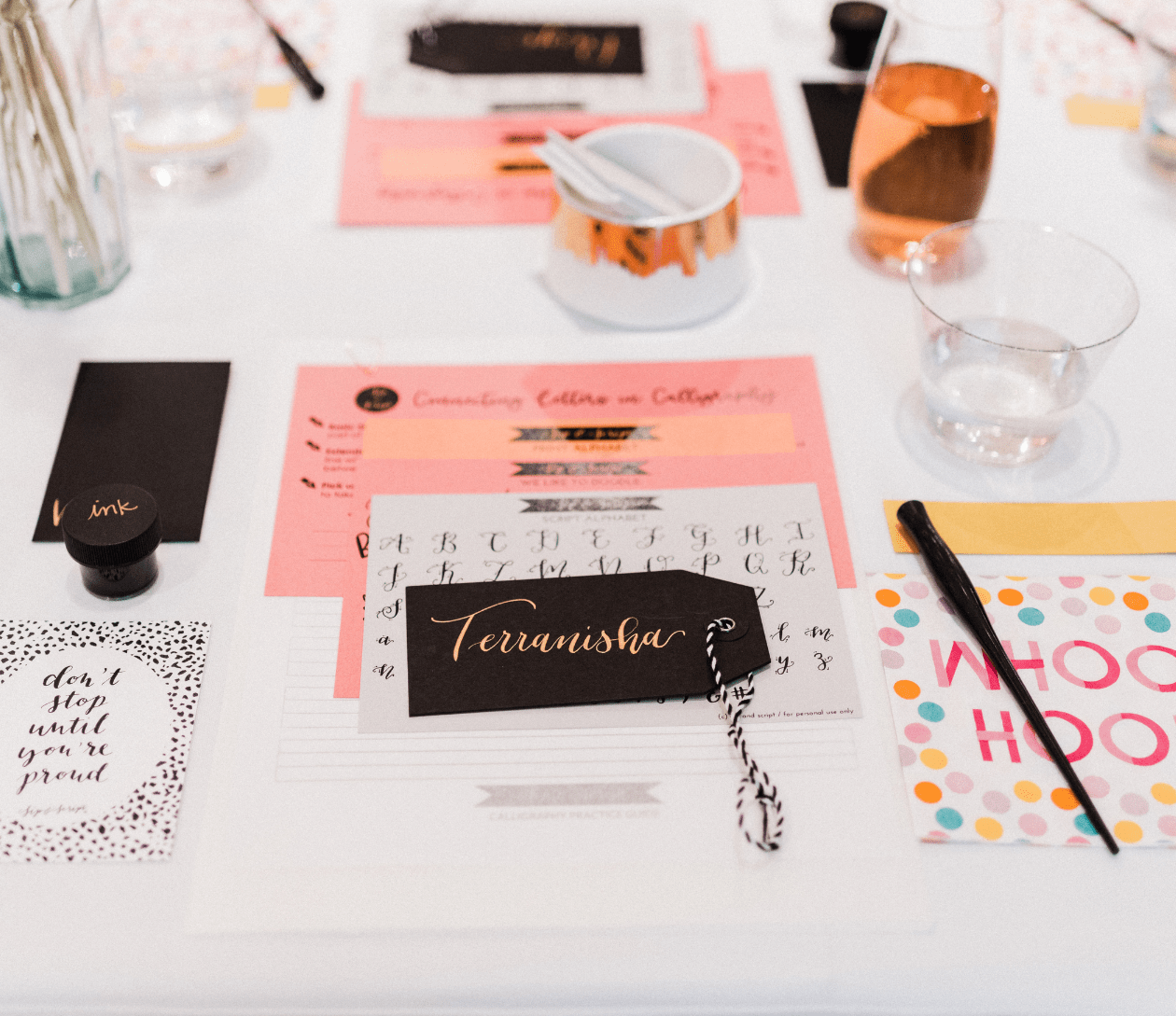 Upcoming Modern Calligraphy & Brush Lettering Classes, Sip & Script®