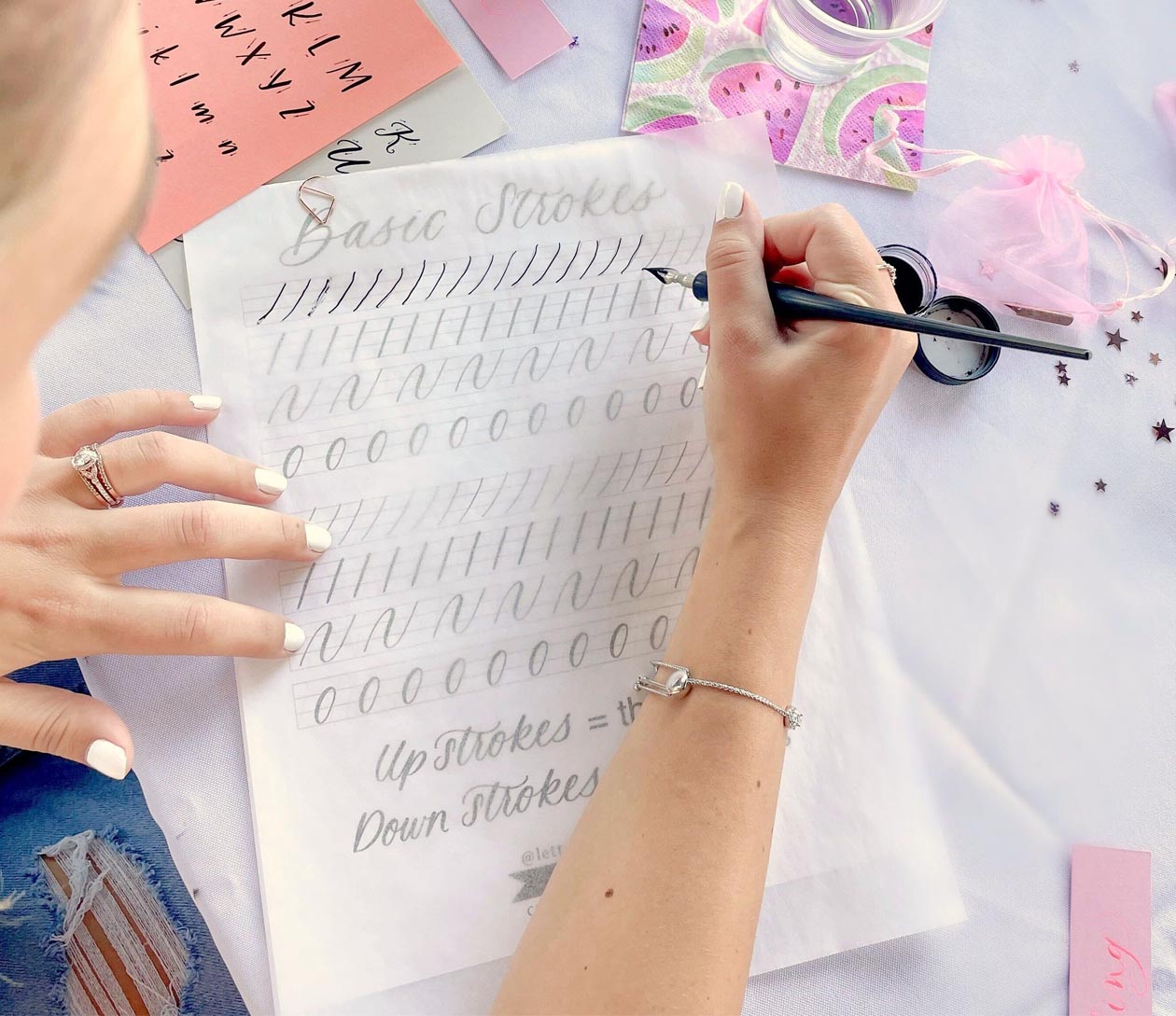 Beginner Modern Calligraphy at Church Street Brewery, Itasca - Sip & Script